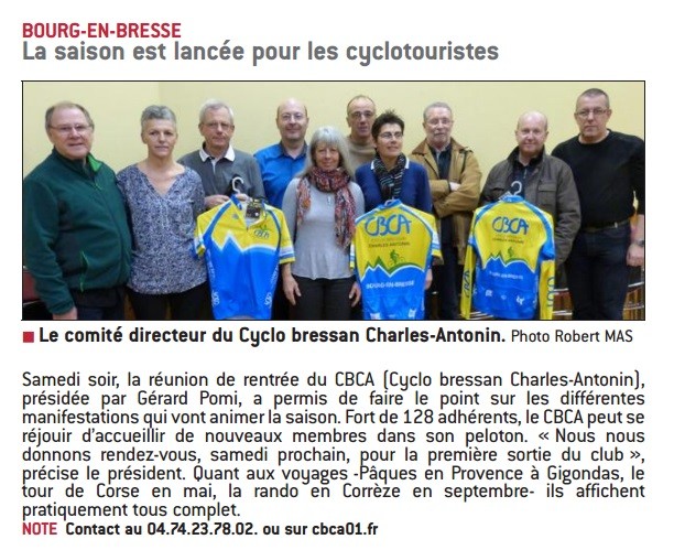 Article réunion ouverture saison 2016