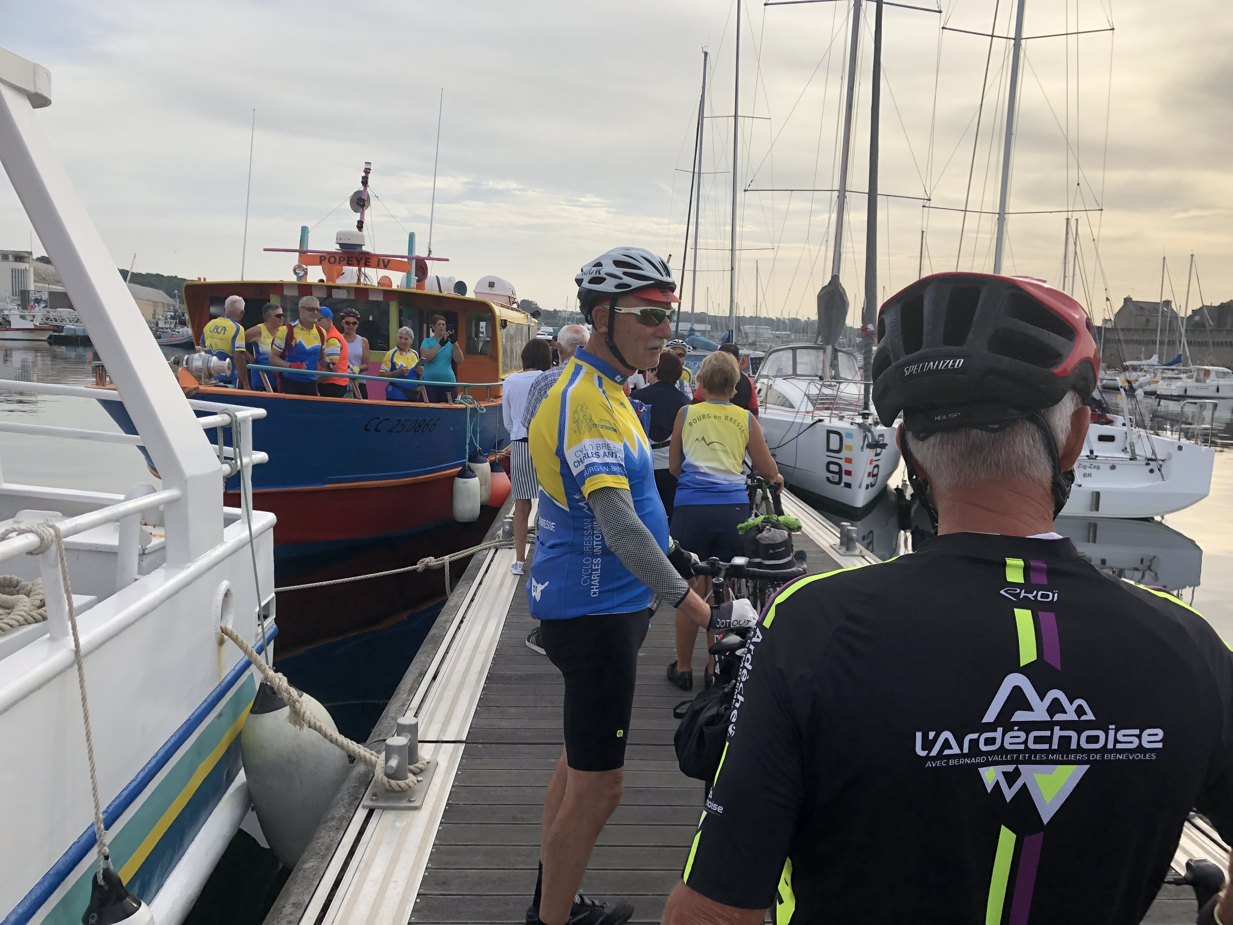 Embarquement pour la traversée de la baie de Concarneau