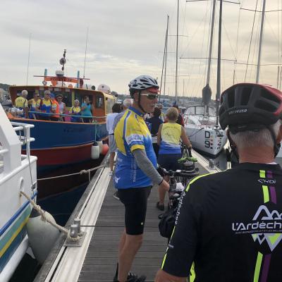 Embarquement pour la traversée de la baie de Concarneau