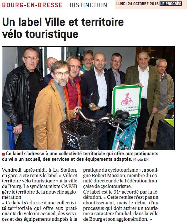 Label ville et territoire vélo touristique